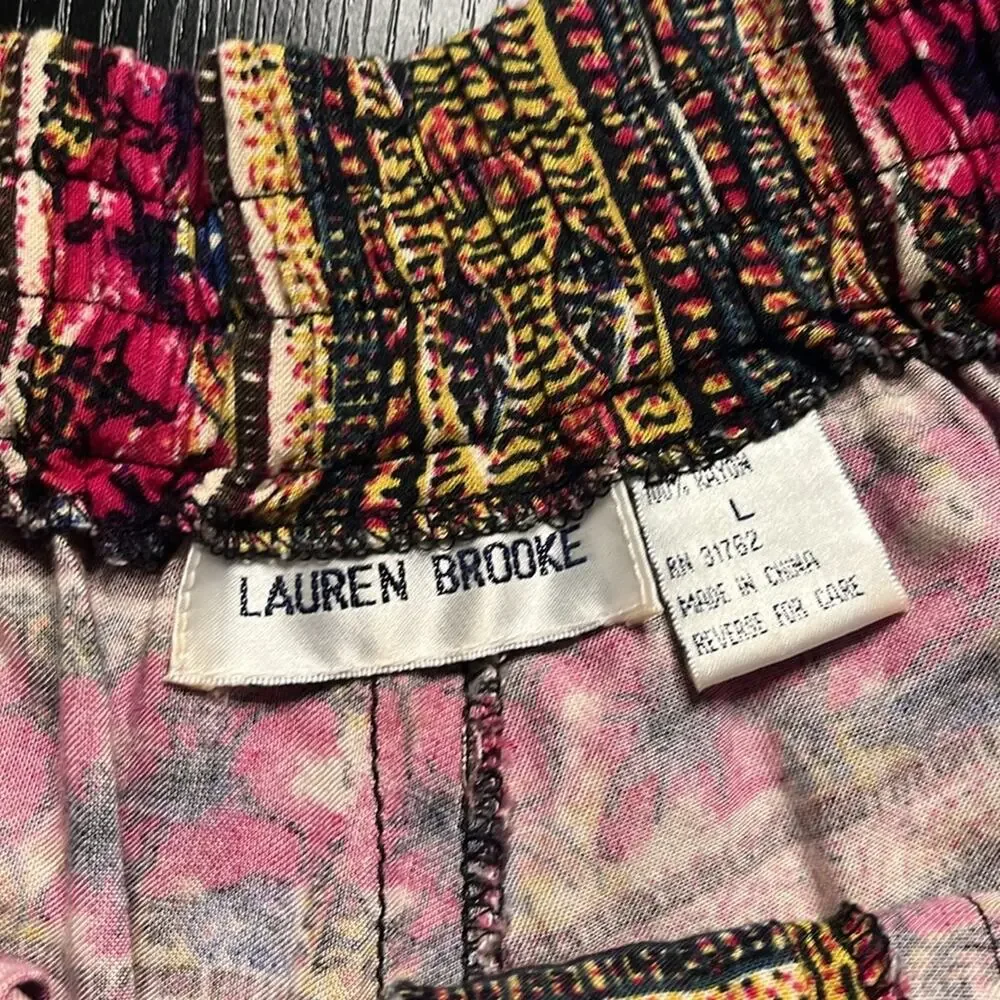 Vintage 90’s Lauren Brooke Tropical Print Resort Wear Matching Short Set